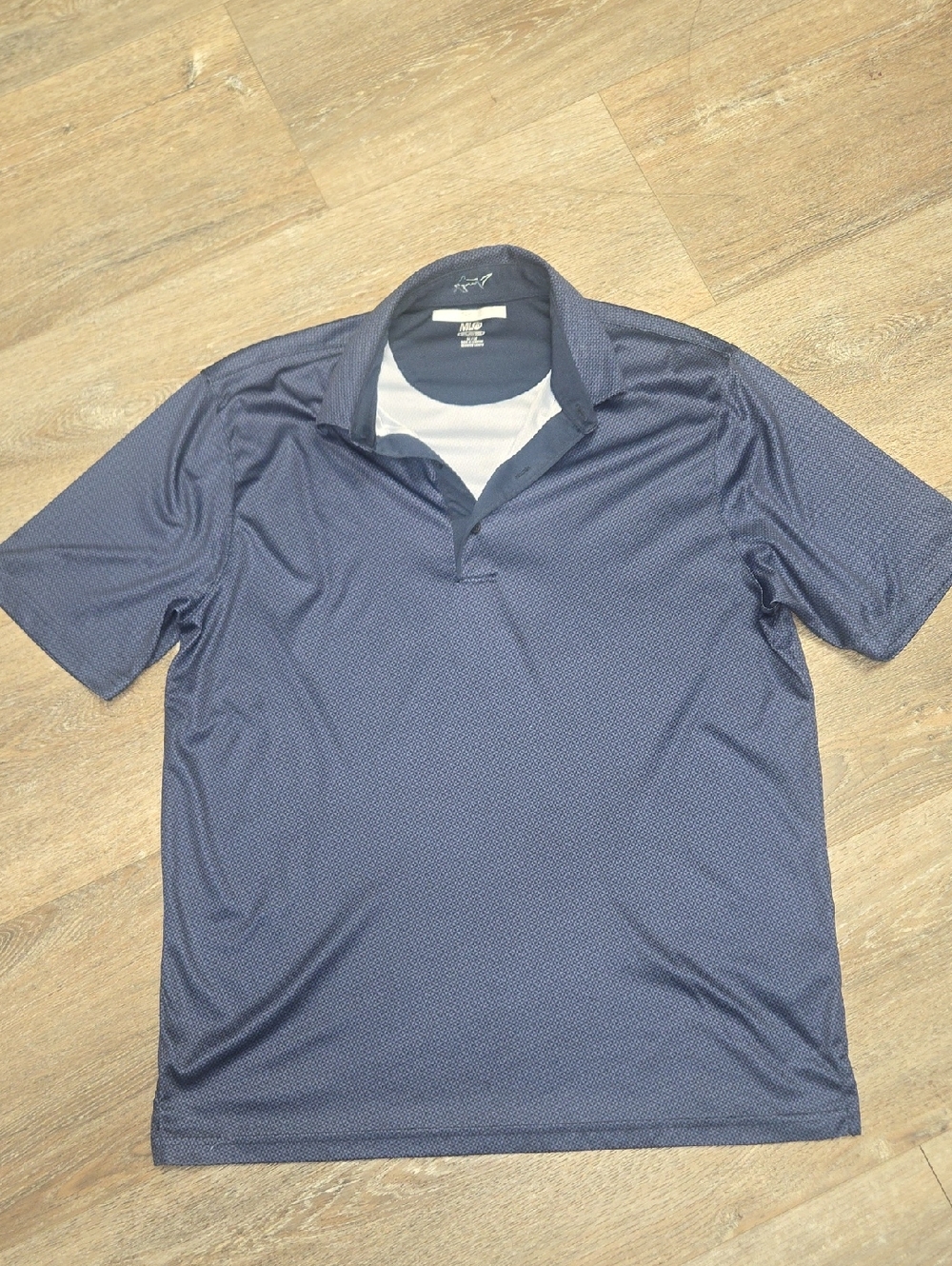 Greg Norman Men's Navy Short-Sleeve Polo Golf Shirt ML75
